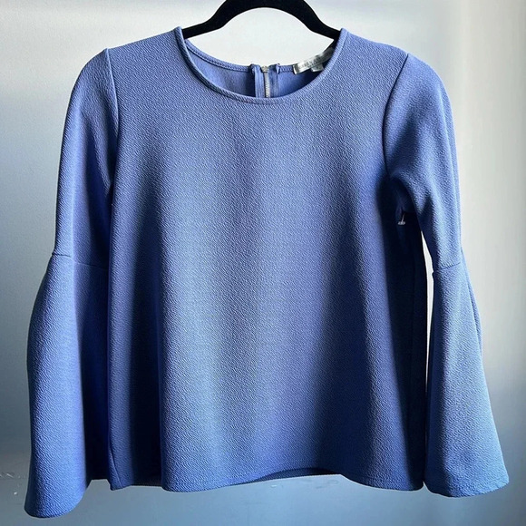 Green Envelope by Los Angeles Purple Top with Bell Sleeves | 70s | Bell Sleeves - Picture 2 of 7